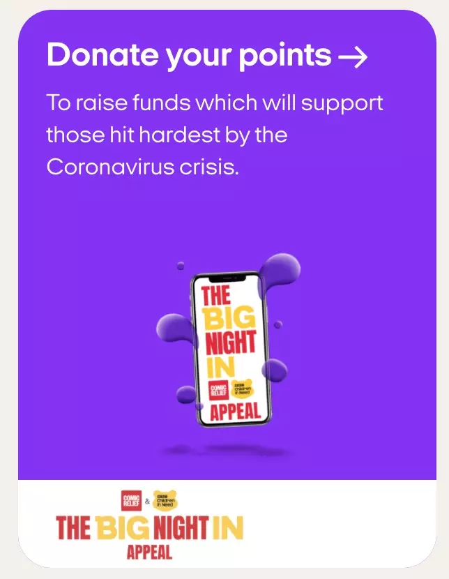 Donate Nectar points via the Big Night In