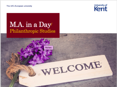 MA in a Day - University of Kent. Welcome tag image.