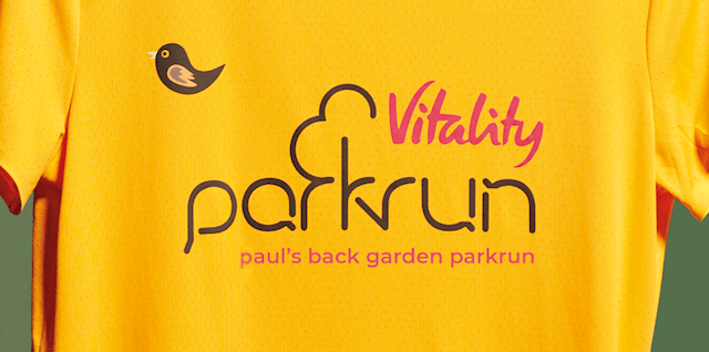 parkrun apricot tshirt with customised message for your lockdown parkrun