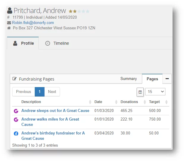 Donorfy's integration with Facebook fundraising tools