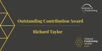 Outstanding Contribution Award given to Richard Taylor at 2020 Institute of Fundraising Awards