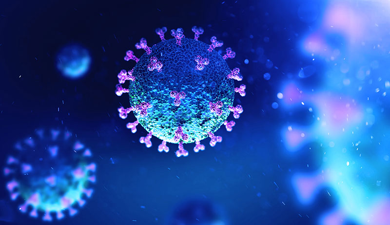 Depiction of COVID19 virus