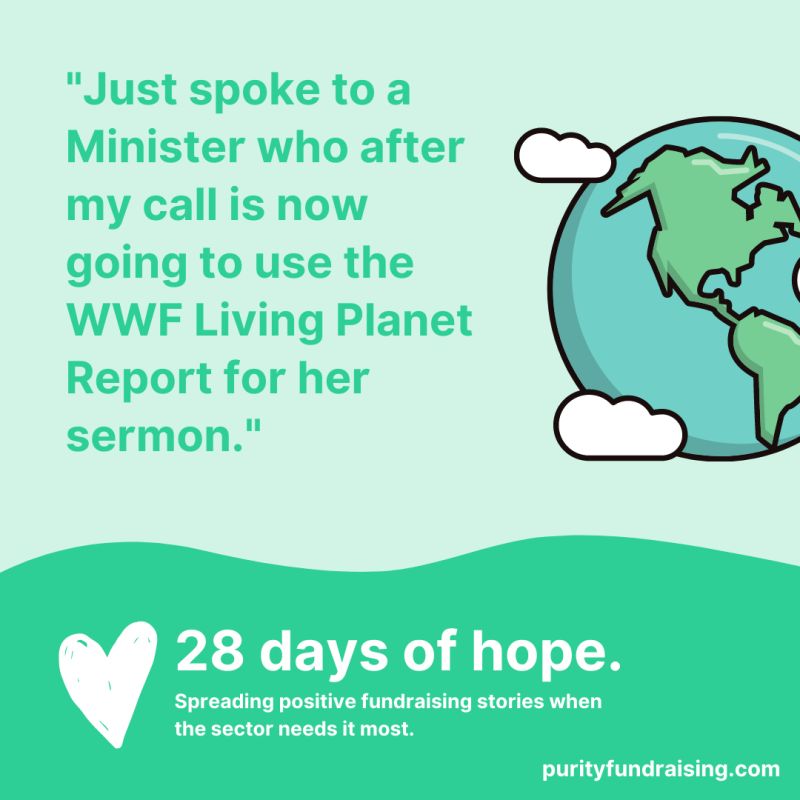 A visual quote from Purity Fundraising's 28 Days of Hope series