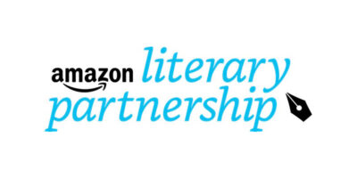 Amazon Literary Partnership logo. Icon of a fountain pen knib in the bottom right.