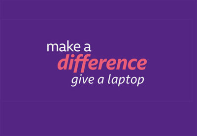 BBC's Make a Difference - give a laptop campaign image 2021