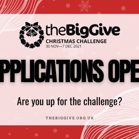 Applications open announcement from The Big Give