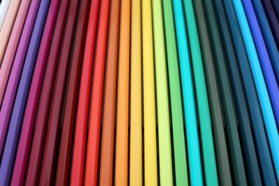 Rainbow coloured pencils - photo: Pexels and Pixabay