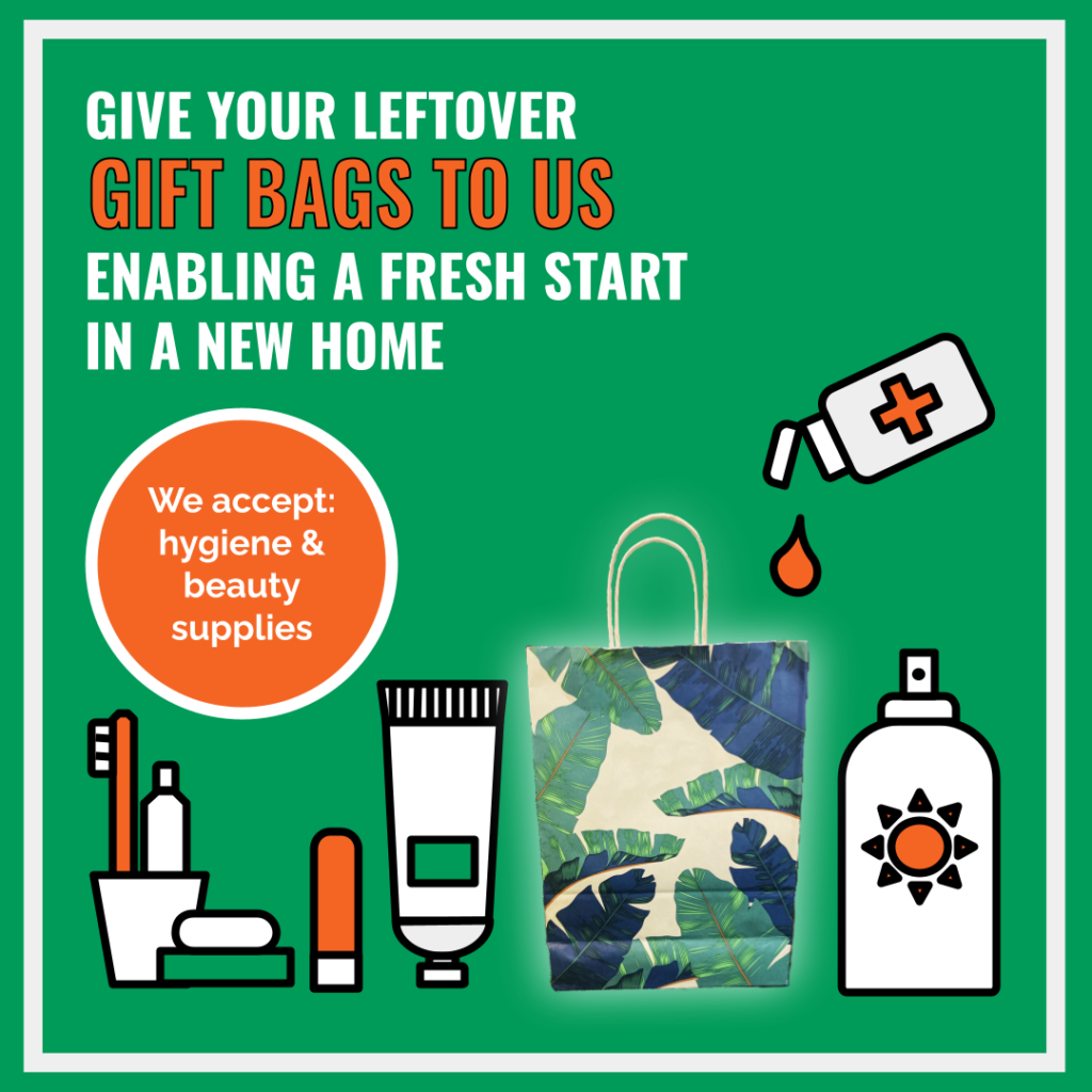 Illustration from Event Cycle - give your leftover event gift bags to us to redistribute