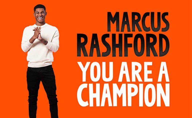 Marcus Rashford - you are a champion. Promotion for the footballer's book.