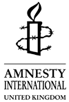 Amnesty International UK logo - candle and barbed wire