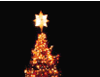 Shining star on the top of a Christmas tree
