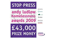 Andy Ludlow Homelessness Awards 2009 promotion