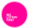 Big Lottery Fund logo - bright pink roundel