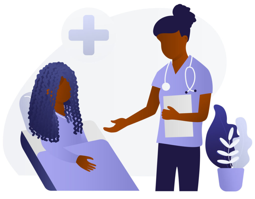 Black Nurse and Patient - BlackIllustrations