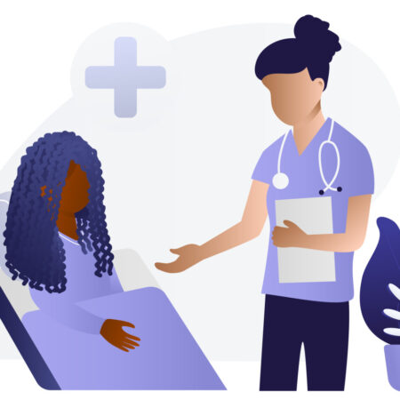 Black Nurse and Patient - BlackIllustrations