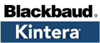 Logos of Blackbaud and Kintera