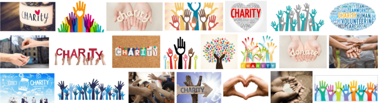 Collection of charity-related royalty free images