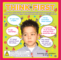 Think First, part of a Children's Society direct mail pack