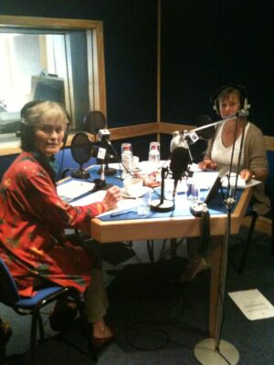 Virginia McKenna and Jenny Agutter in the Radio 4 studio