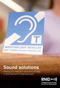 RNID poster showing Induction Loop Installed