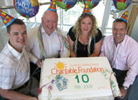 Celebrating 10 years of Yorkshire Building Society Charitable Foundation with cake