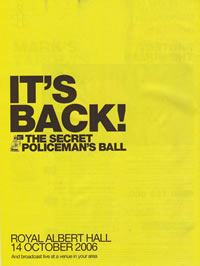 Leaflet for the Secret Policeman's Ball in 2006