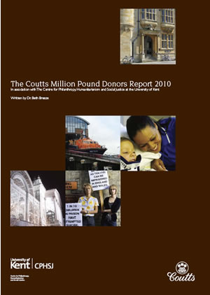 Cover of the Coutts Million Pound Donors Report 2011 by Beth Breeze