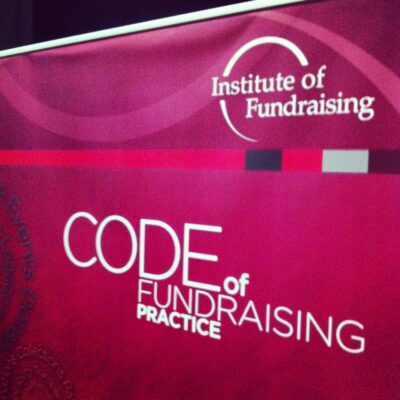 Code of Fundraising Practice - from IoF banner. Photo: Howard Lake