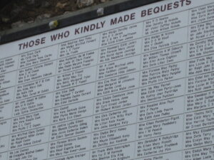 Those who kindly made bequests - Donkey Sanctuary board. Photo: Howard Lake, 2007
