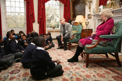 Jeremy Strong and the Duchess of Cornwall