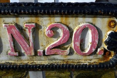 N.20 postcode on a London street sign