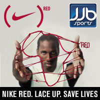 Nike product (RED) and JJB Sports partnership logos