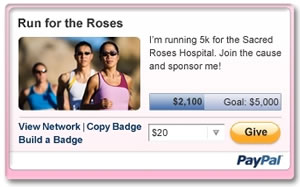 Run for the Roses - PayPal giving option