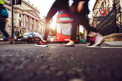 Pedestrians in central London. Istock photo - source: Road Safety Trust