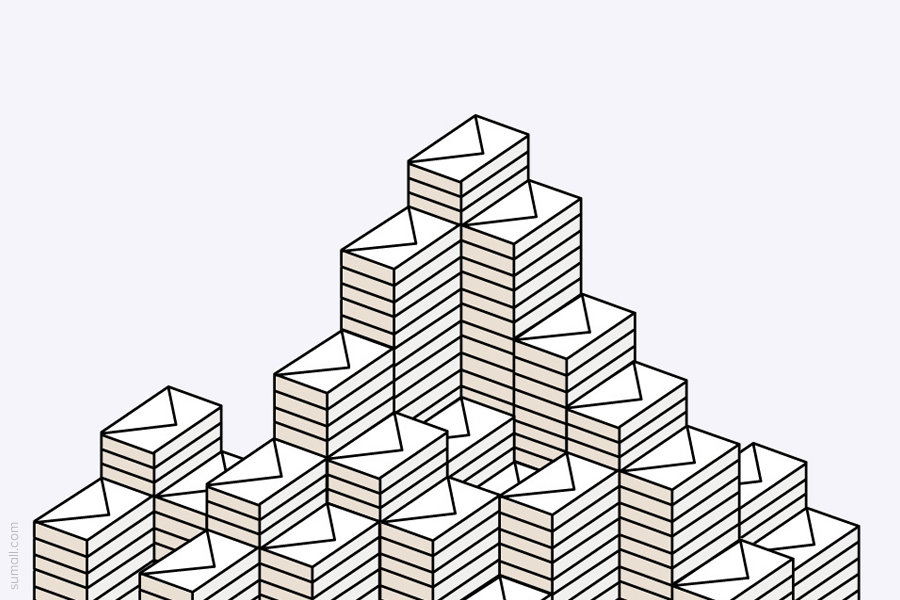 Piles of envelopes or email. Image: sumall.com