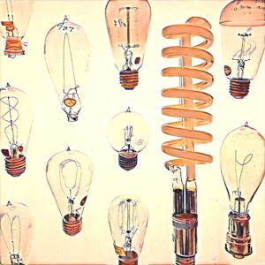 Light bulbs - the Huntingdon Museum, Los Angeles. Photo: Howard Lake