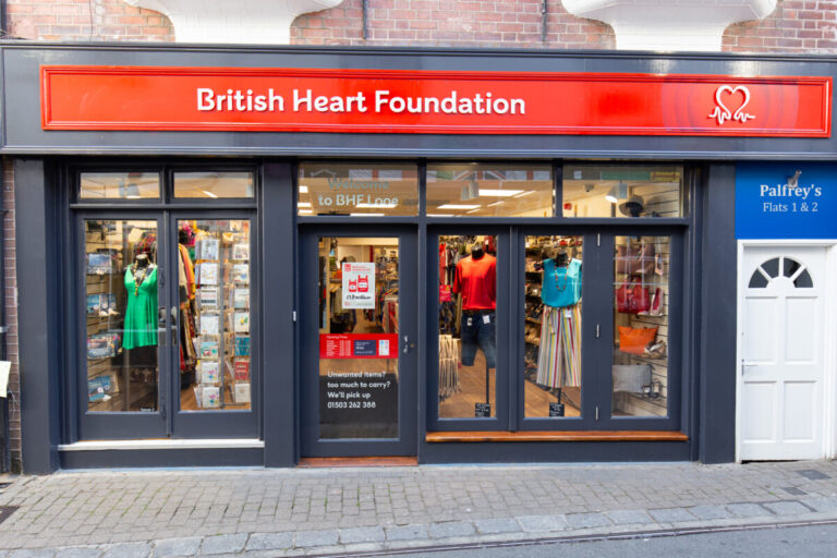 British Heart Foundation charity shop in Looe, Cornwall. Photo: BHF