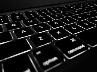 close up of a black computer keyboard