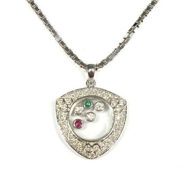BHF Diamond and Gemstone box necklace