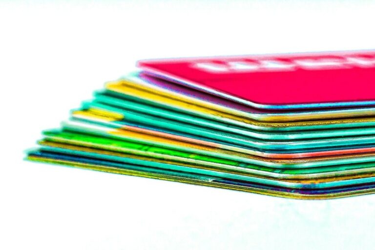 Colourful stack of credit or phone cards. Pixabay