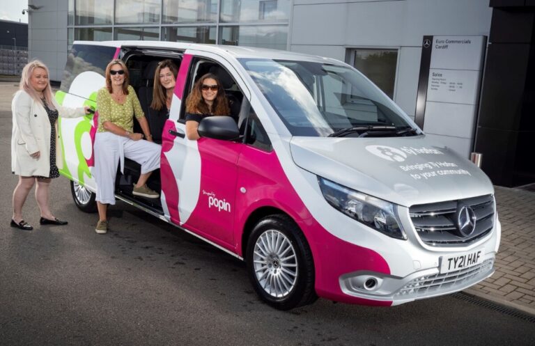 Ty hafan staff with their new van
