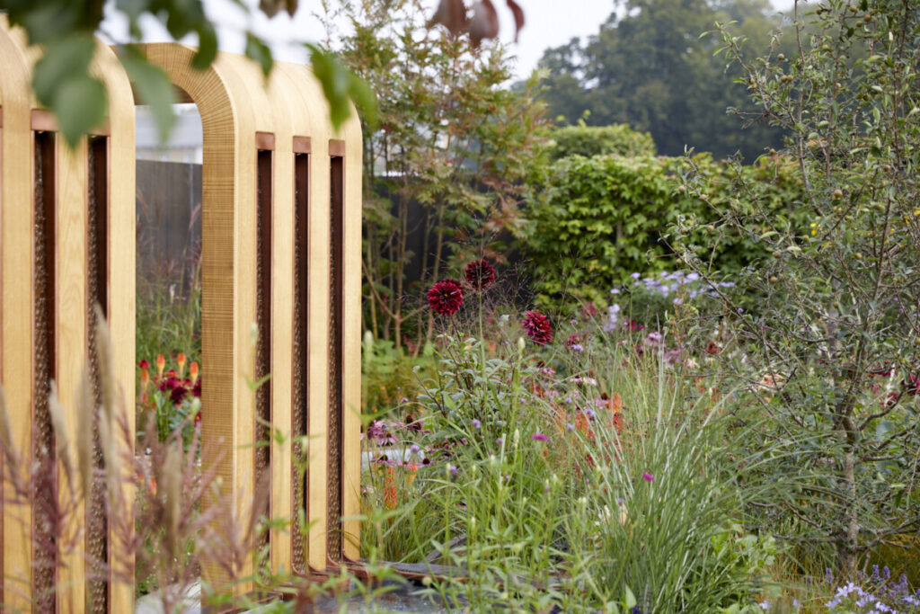NHS Tribute Garden designed by Naomi Ferrett-Cohen at this year’s Chelsea Flower Show