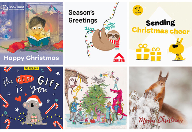 a selection of six charity chiristmas cards