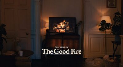 The Good Fire video campaign for Shelter showing a roaring fire