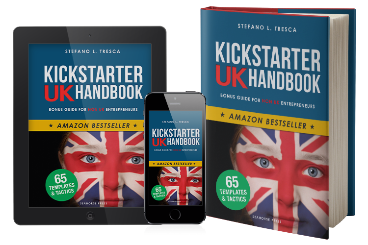 Kickstarter UK Handbook in print, on tablet and on mobile.