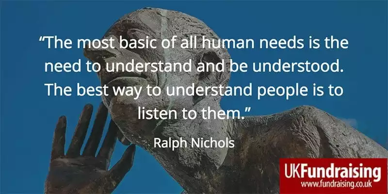 The most basic of all human needs is the need to understand and be understood. The best way to understand people is to listen to them". Ralph Nichols quote.