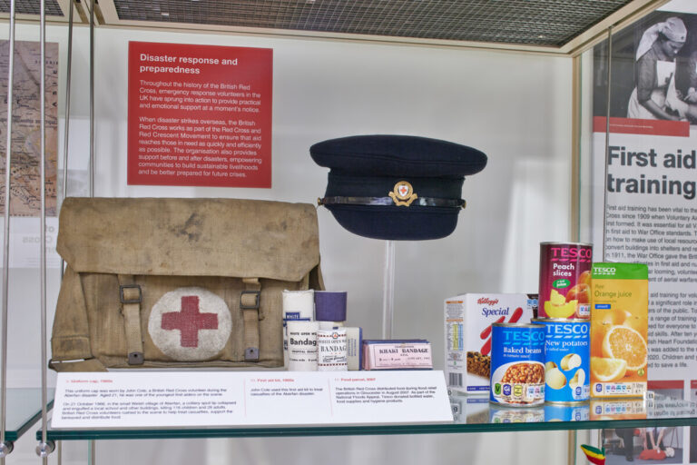Disaster response exhibits at the British Red Cross' museum in London