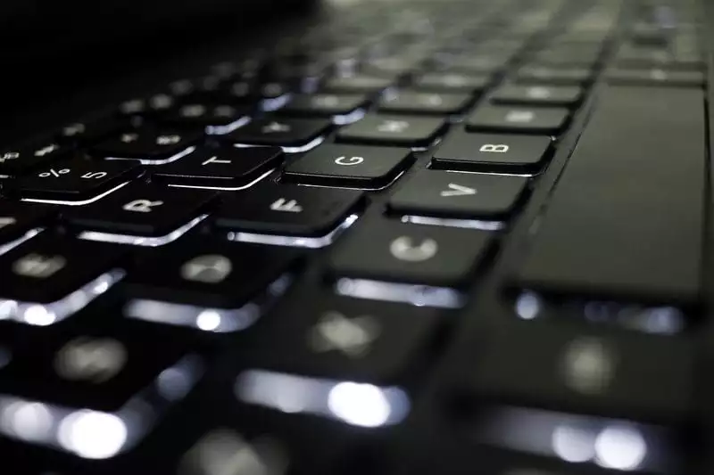 computer keyboard in black