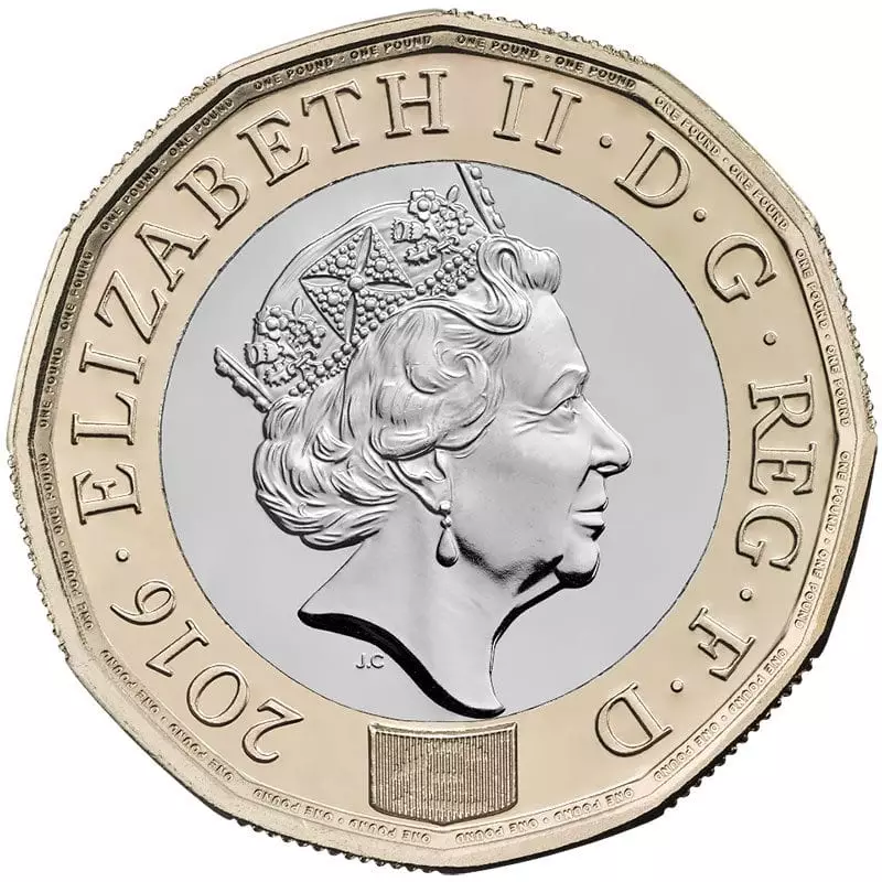 2017 design of one pound coin - reverse