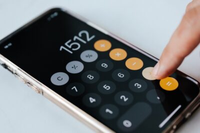calculator on an iphone